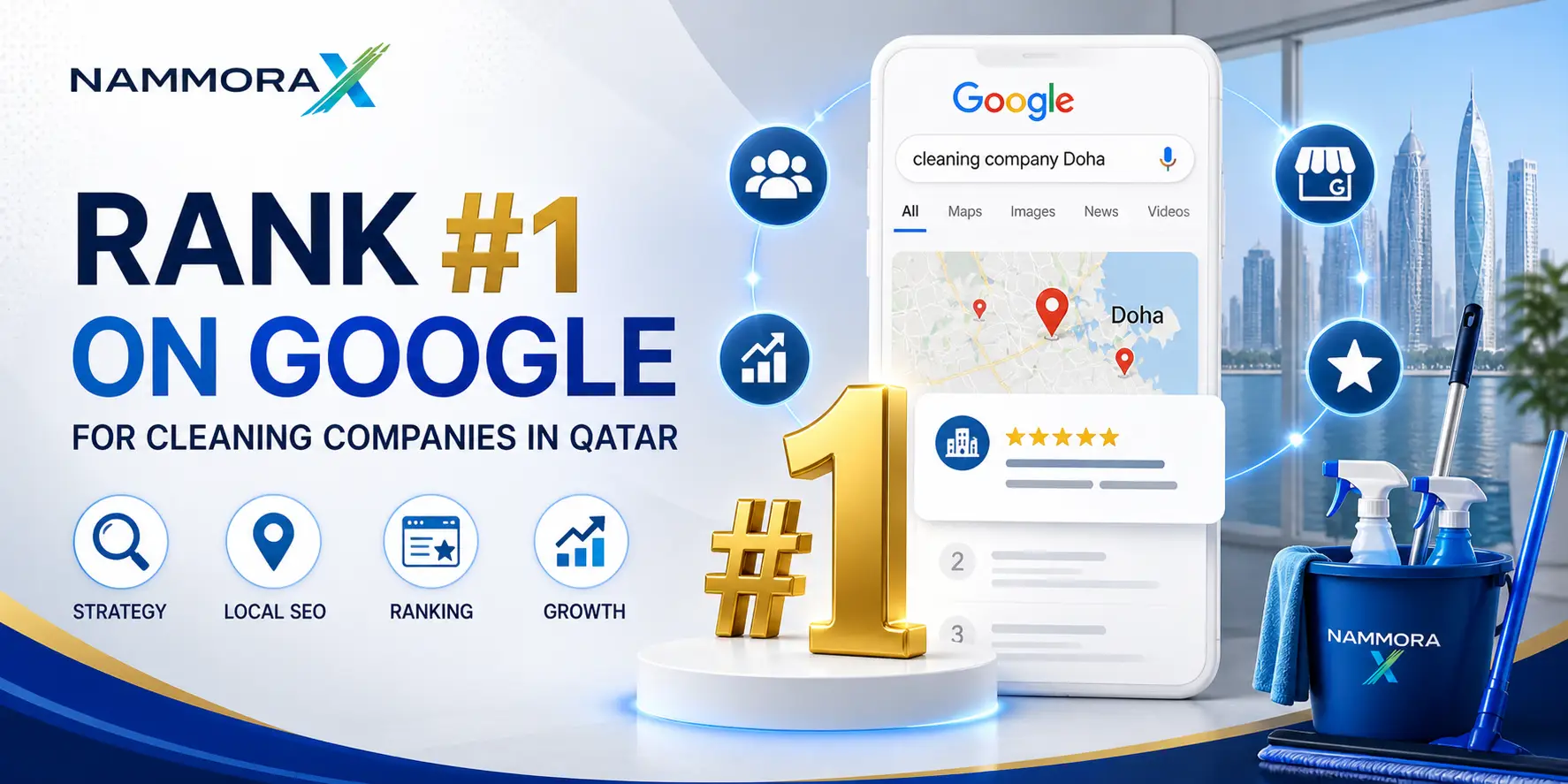 How NammoraX Helps Cleaning Companies in Qatar Rank #1 on Google - NammoraX