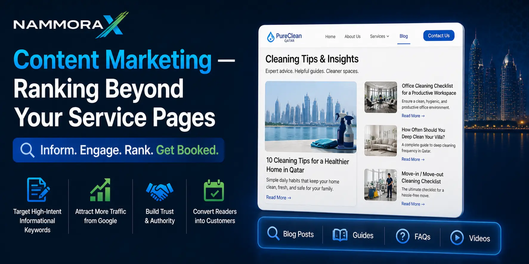 Content Marketing — Ranking Beyond Your Service Pages - NammoraX